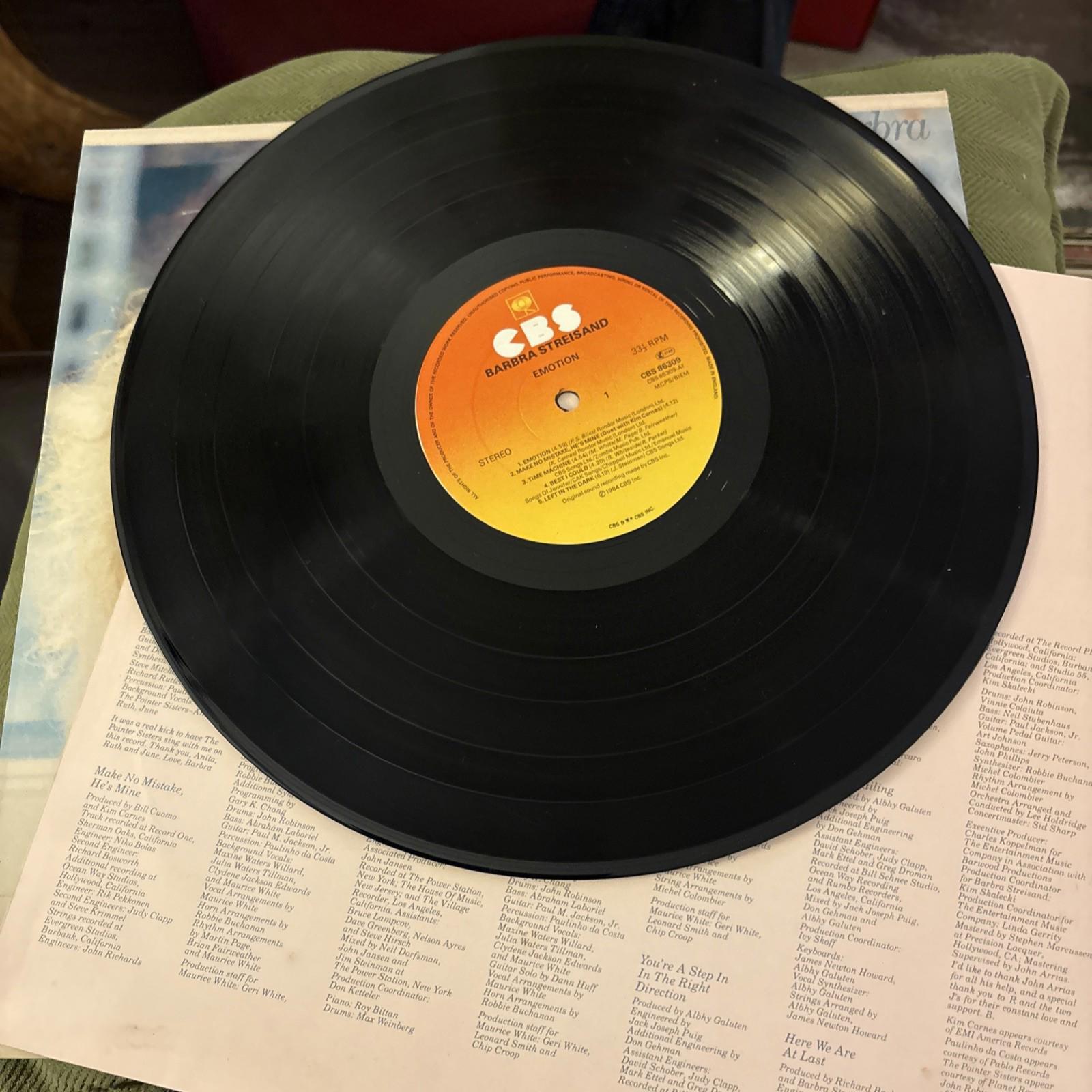 BARBRA STREISAND - Emotion 12” Vinyl Album LP Record 1984 CBS 86309 Ex