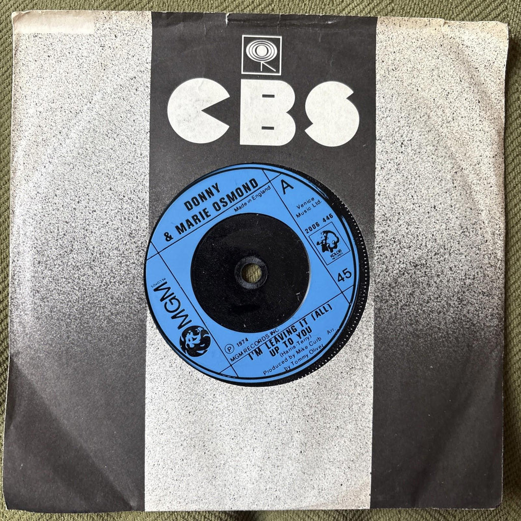 DONNY AND MARIE OSMOND I'M LEAVING IT (ALL) UP TO YOU, 7" Vinyl Single MGM, 1974