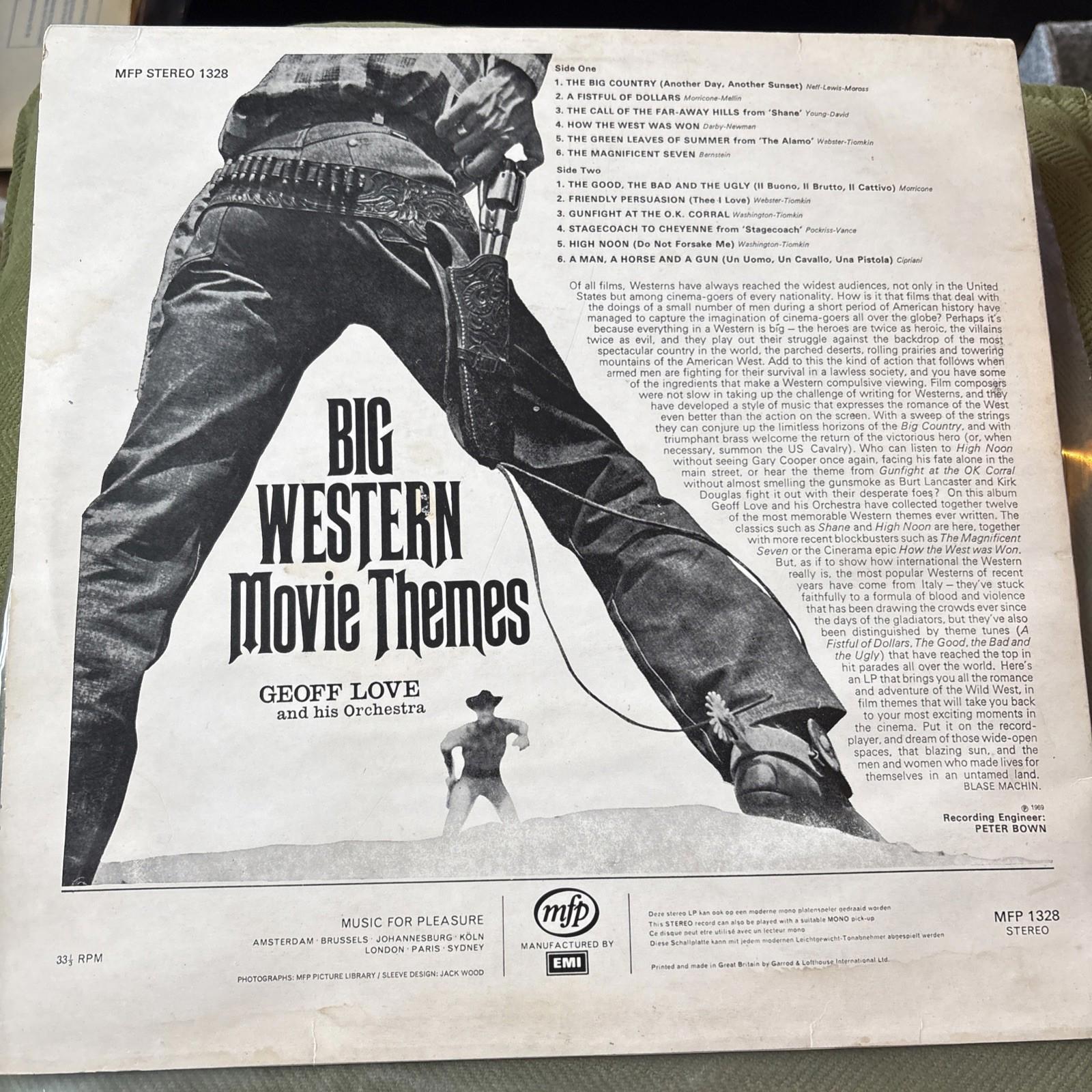 Big Western Movie Themes 1969 LP Vinyl Record MFP1328 Stereo