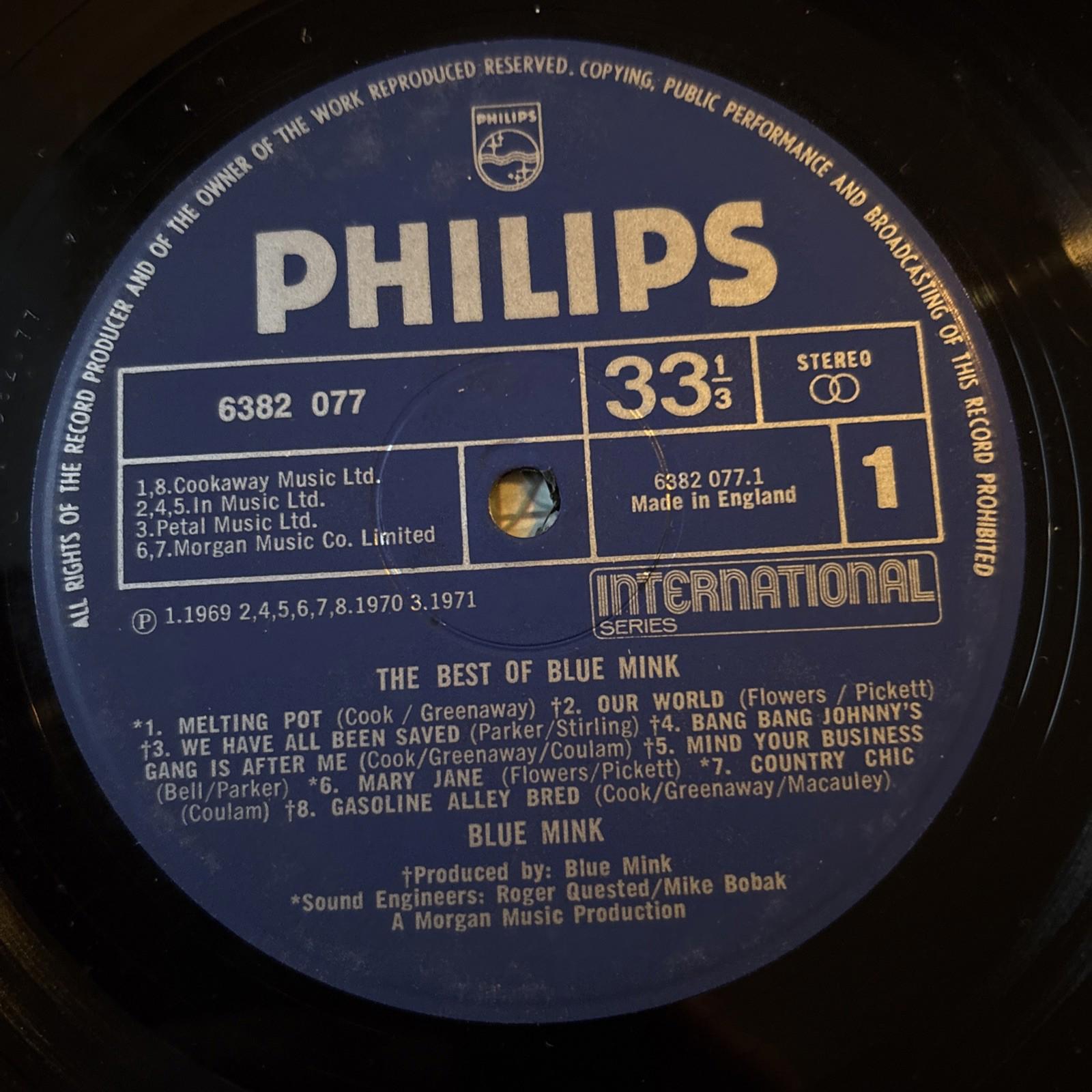Blue Mink - The Best of Blue Mink - Philips - 6382077 - UK - 1973 - EX - VG+