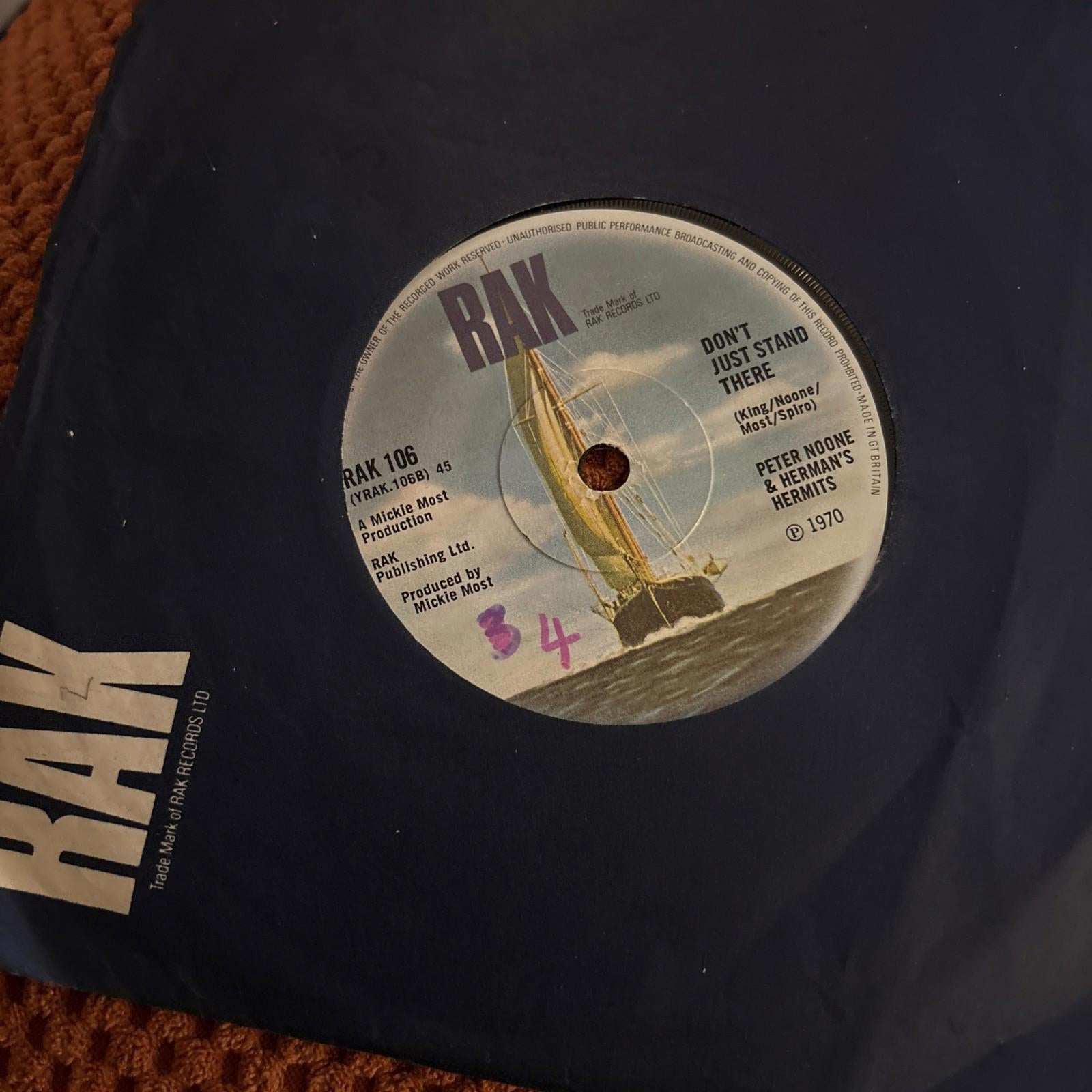 Herman’s Hermits 7” 1970 Don’t Just Stand There - Lady Barbera Peter Noone