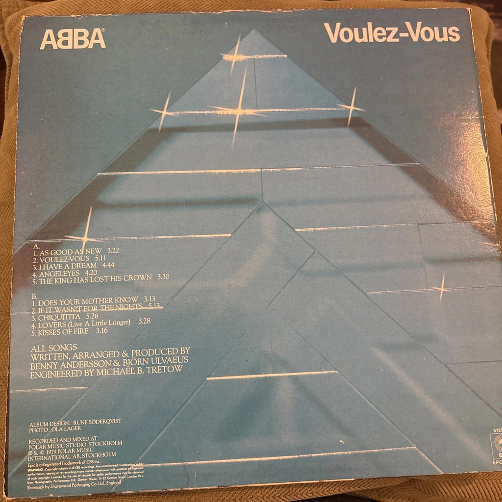 ABBA -VOULEZ-VOUS - VINYL LP RECORD - 1979 - EPIC - EPC 86086