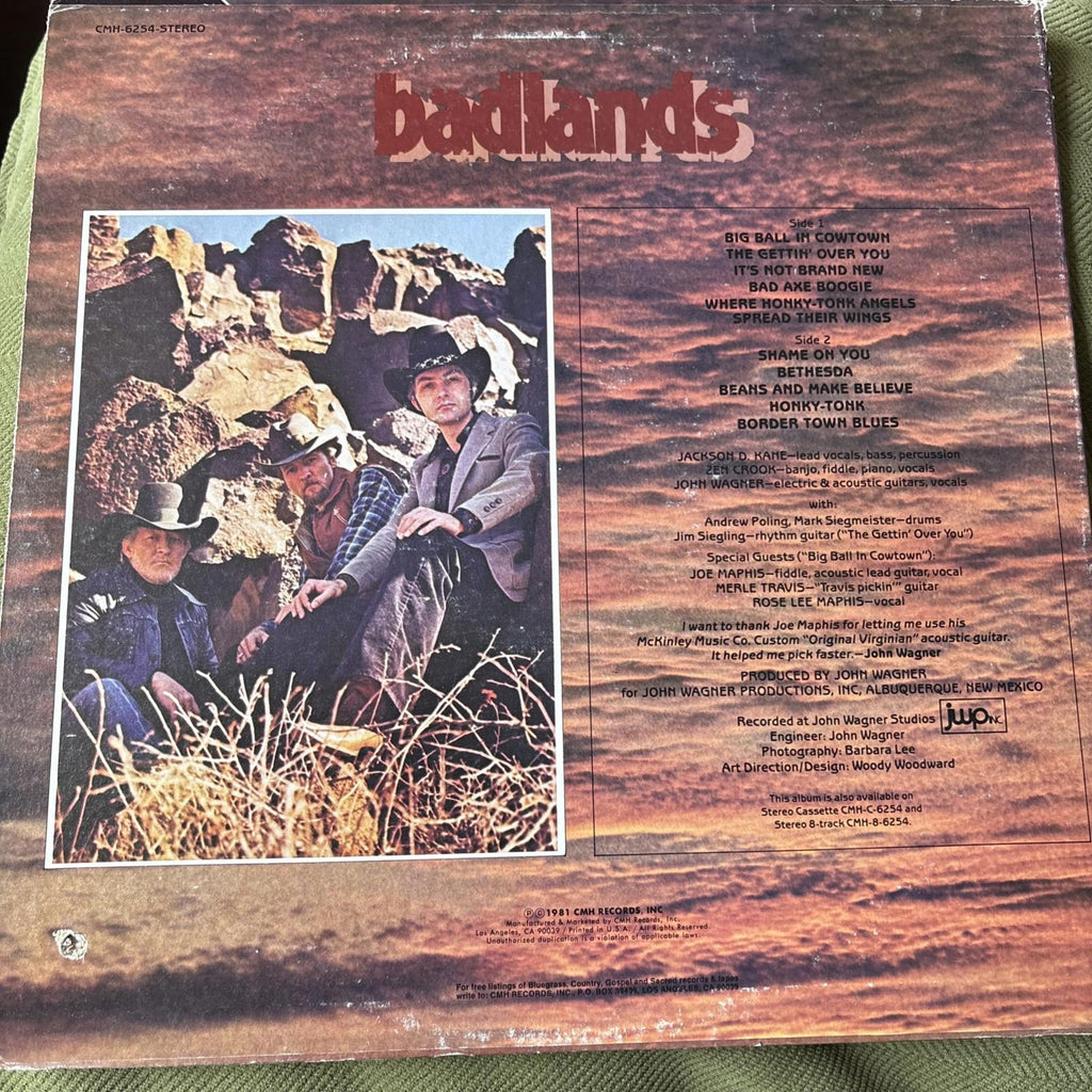 Badlands 1981 Vinyl LP Comp CMH-6254 USA Pressing