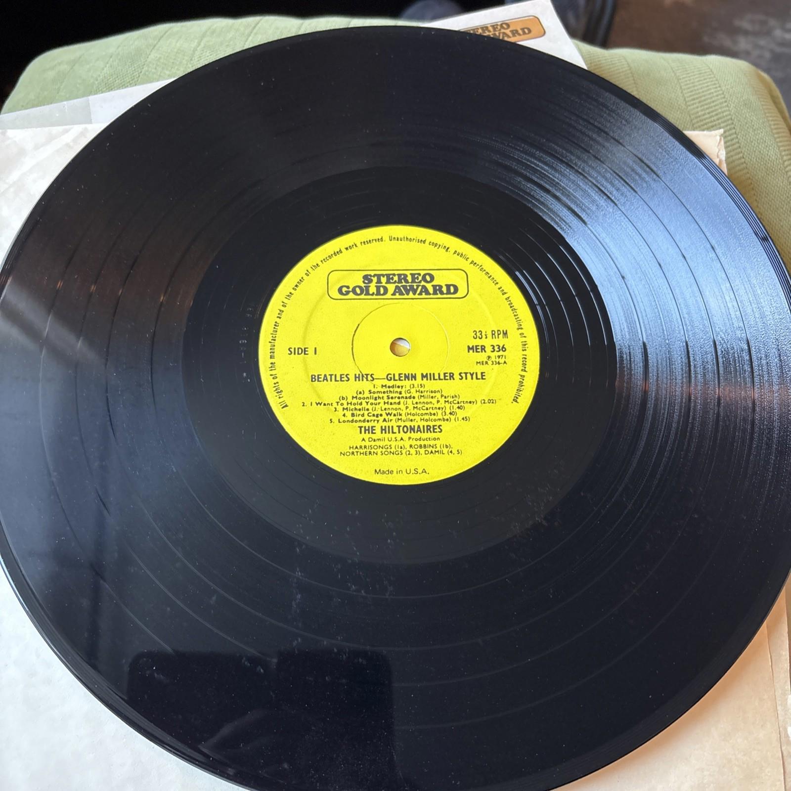 Beatles Hits - Glenn Miller Style 1971 USA Version First vinyl record album