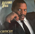 Alexander O'Neal Criticize 12 Inch Vinyl Single Record Club Mix Remix 1987 A1 B1
