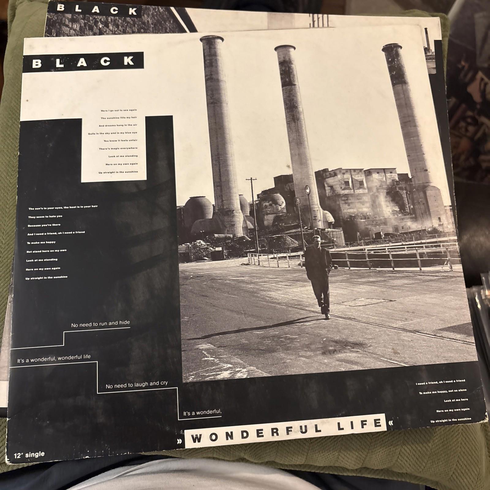 Black Wonderful Life Vinyl Record VG+/G+ AMY402 1987