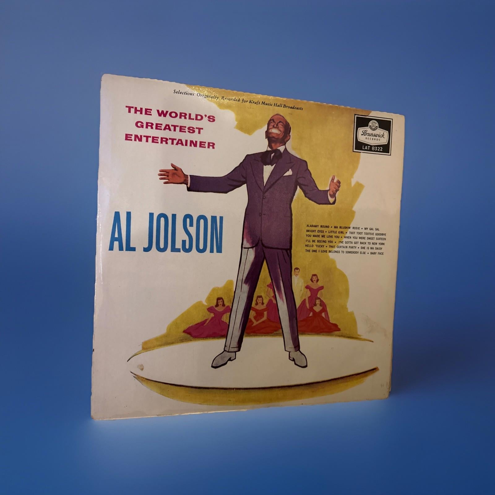 The Worlds Greatest Entertainer Al Jolson Vinyl Record LP LAT8322 Vintage Album