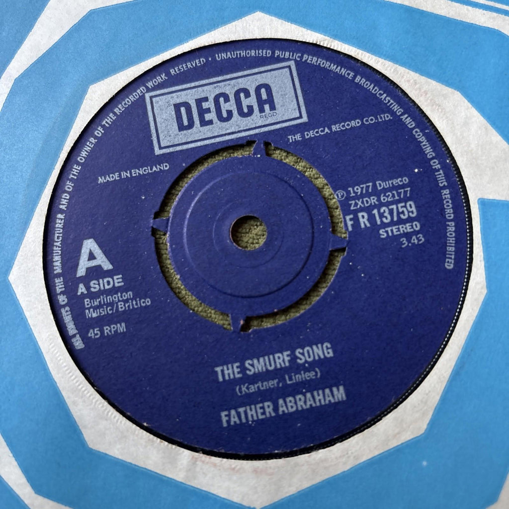 Father Abraham ‎– The Smurf Song/Magic Flute 7" Vinyl Single 1977 Pop FR13759 UK