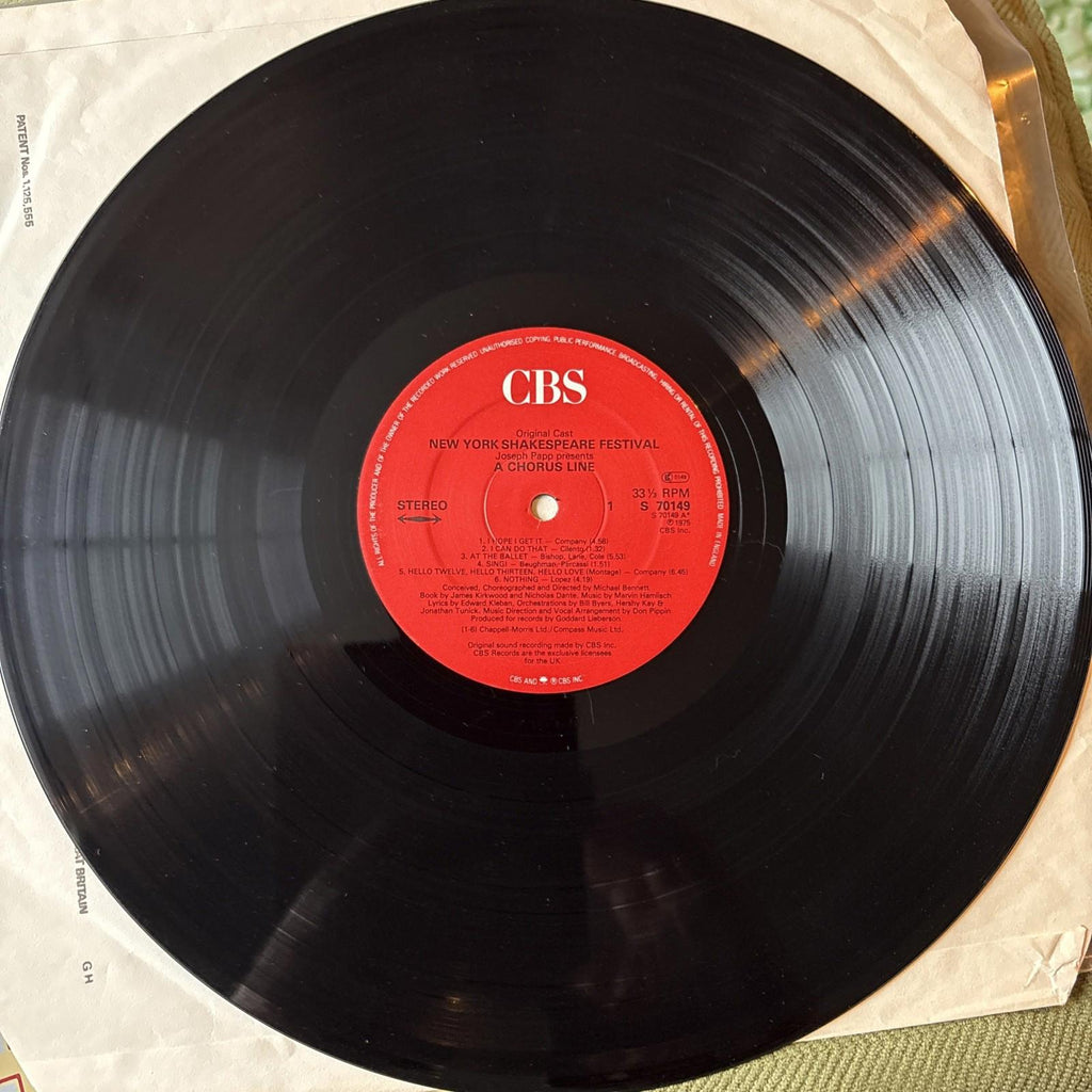 A Chorus Line-Original 1975 Cast Soundtrack 12" LP Album Record, Vinyl Is In NM