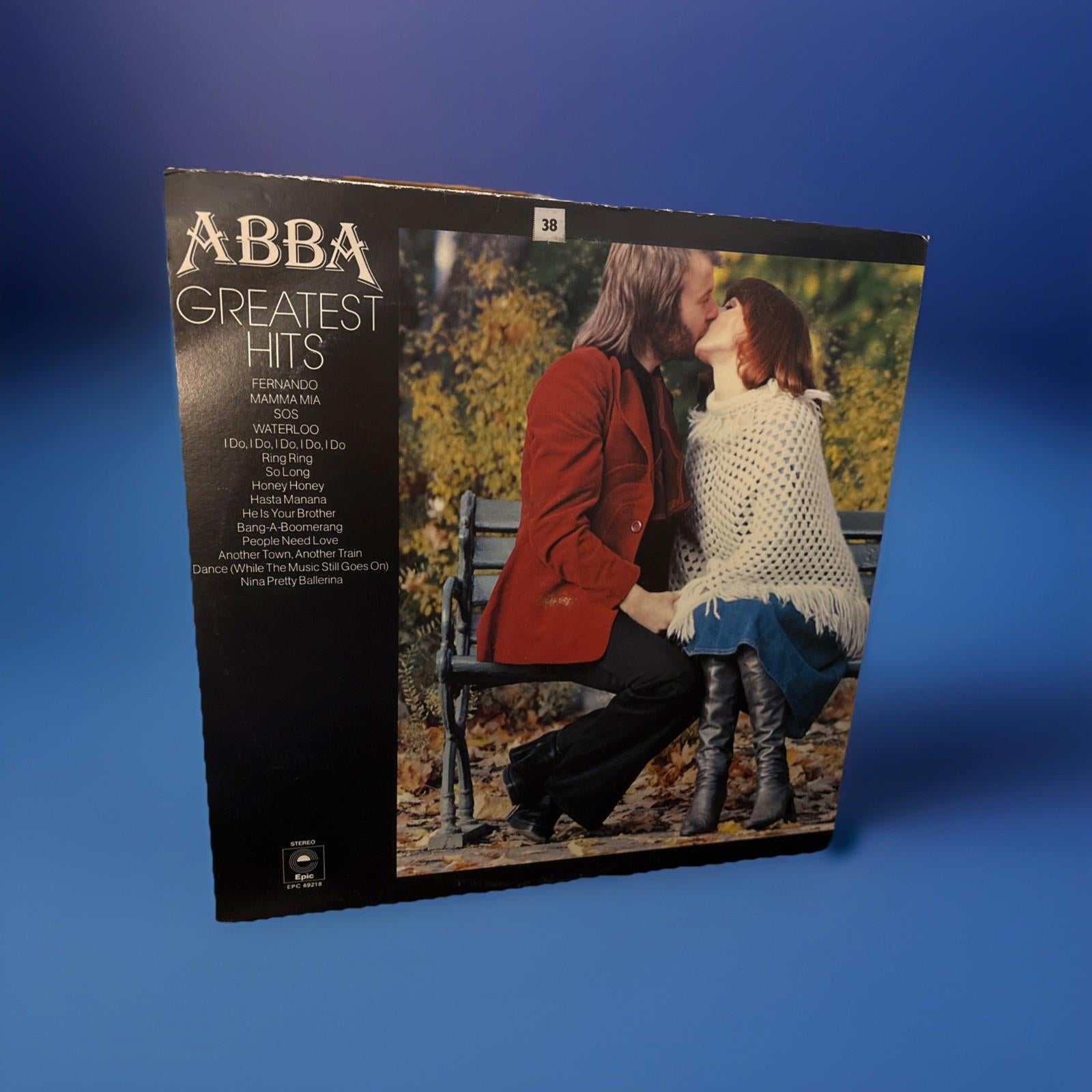 ABBA Greatest Hits Vinyl Album Epic Record Yellow Label Excellent Lp