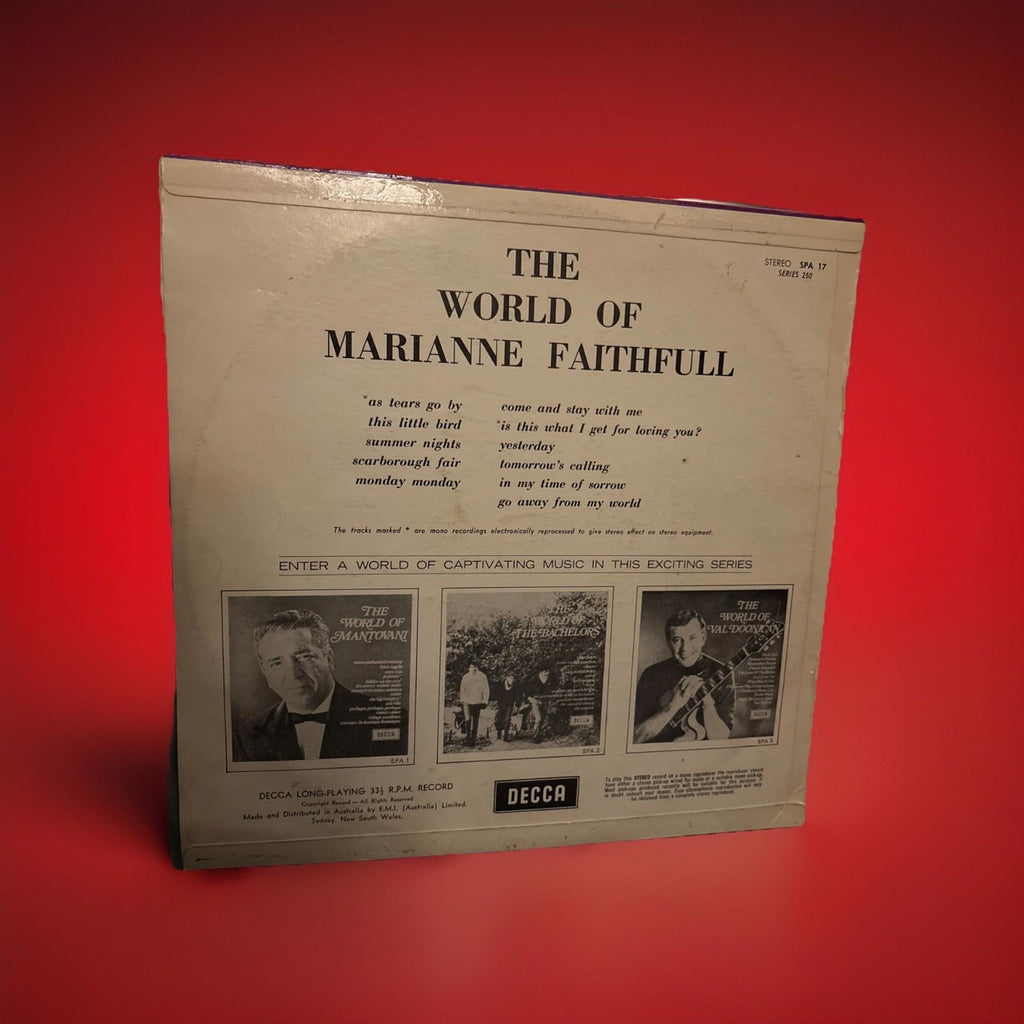 Marianne Faithfull The World Of Marianne Faithfull Decca SPA 17 Vinyl LP record