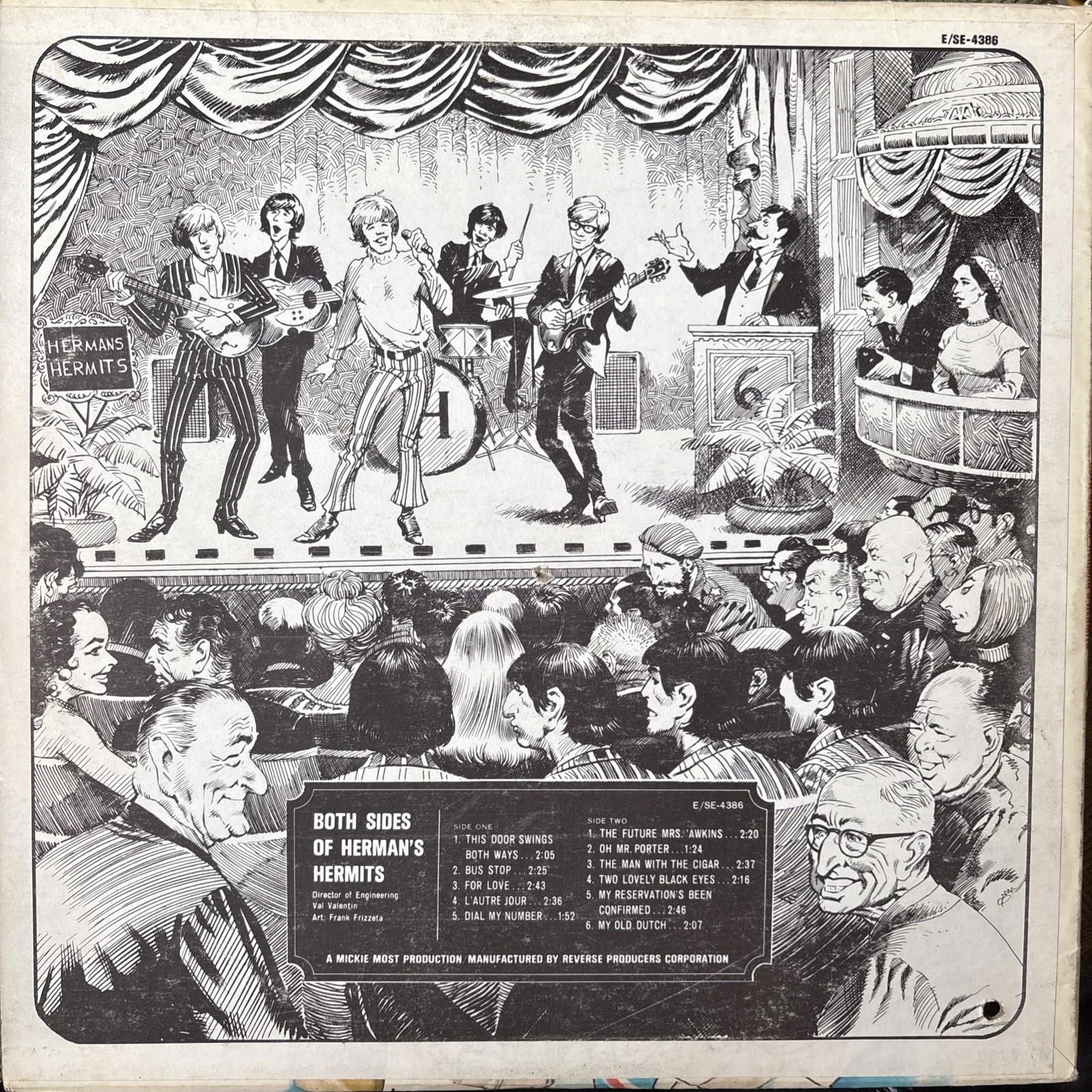BOTH SIDES OF HERMANS HERMITS 1ST ISSUE 1966 US MGM VINYL LP SE 4386