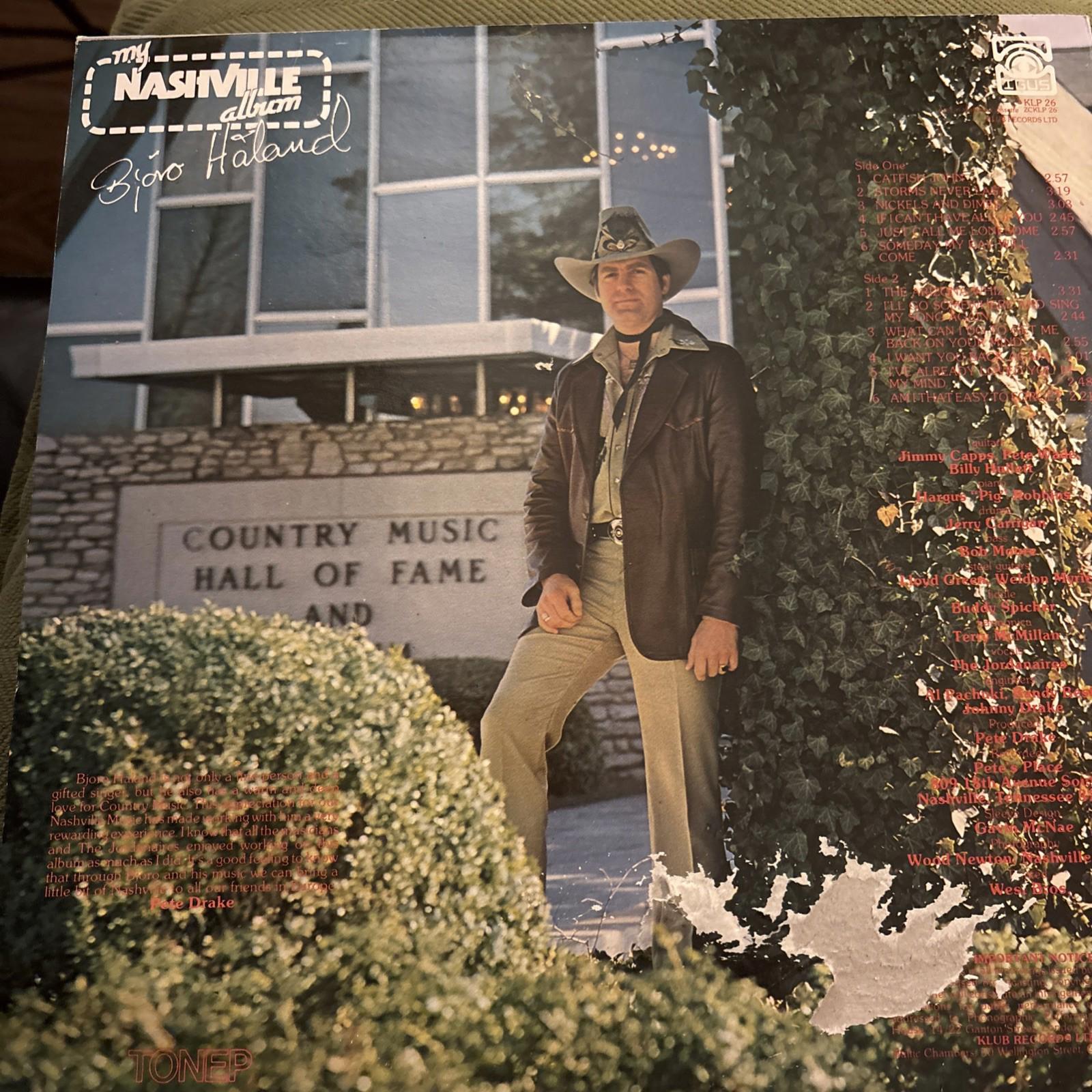 Bjoro Haaland ‎– My Nashville Album - 1981 Vinyl LP - Igus KLP 26