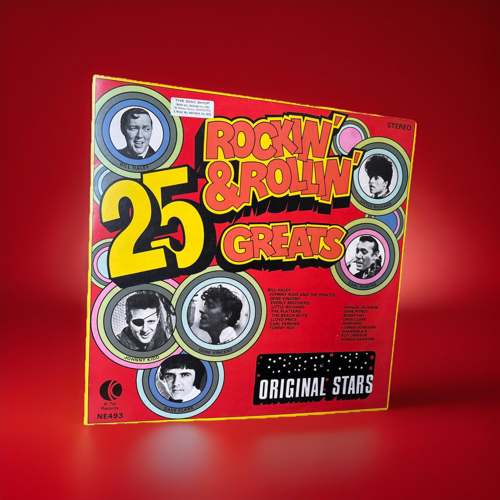 Excellent Compilation 25 Rockin' & Rollin' Greats 1972 Vinyl Lp Record Album