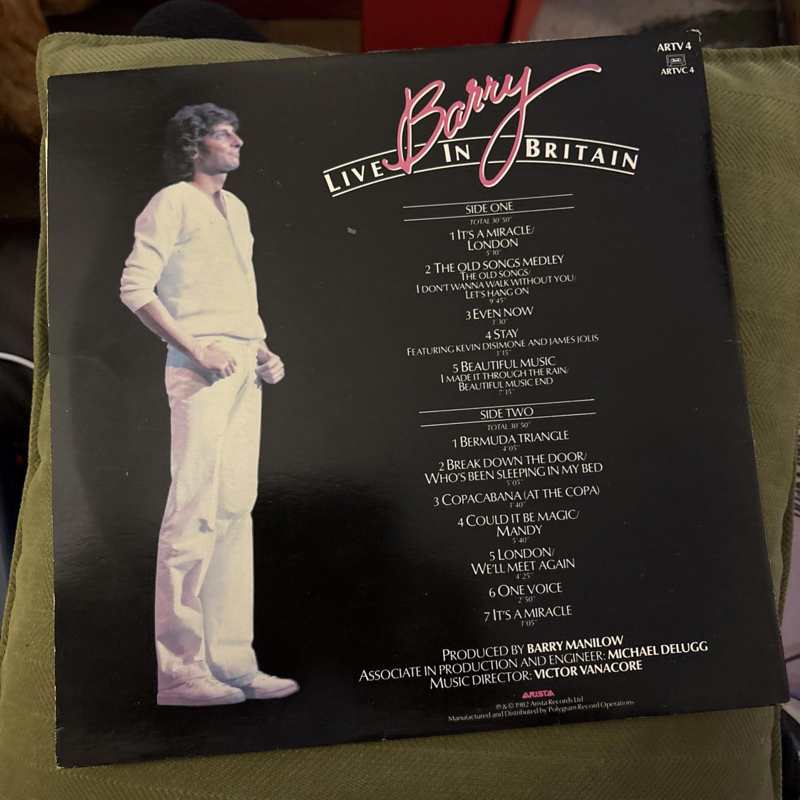 Barry Manilow - Barry Live in Britain - Vinyl LP Record 1982 (ARTV 4)