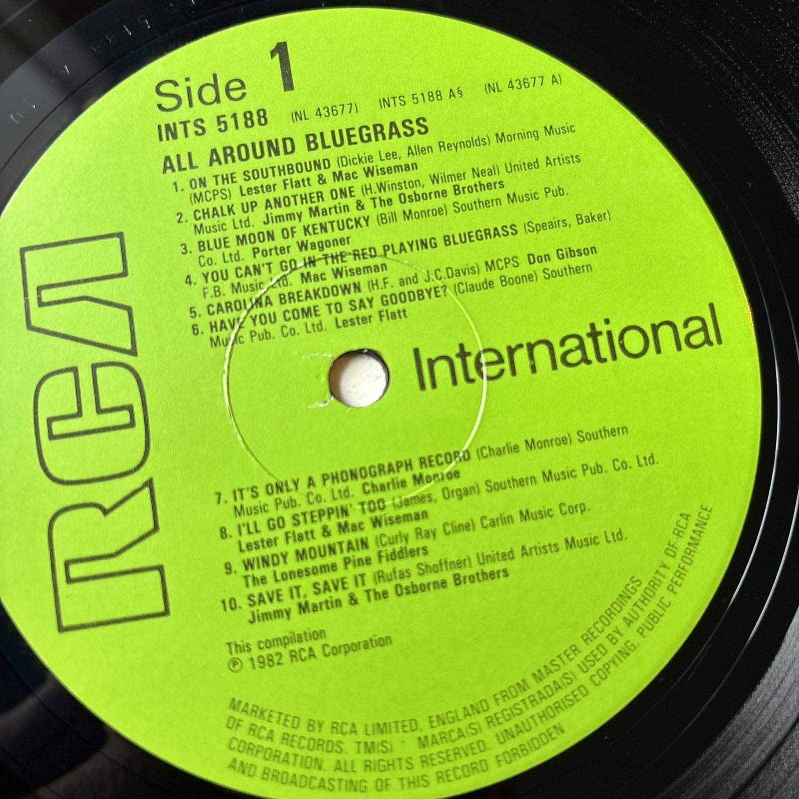 Bluegrass Compilation LP “All Around Bluegrass” INTS5188 1982 Album Record