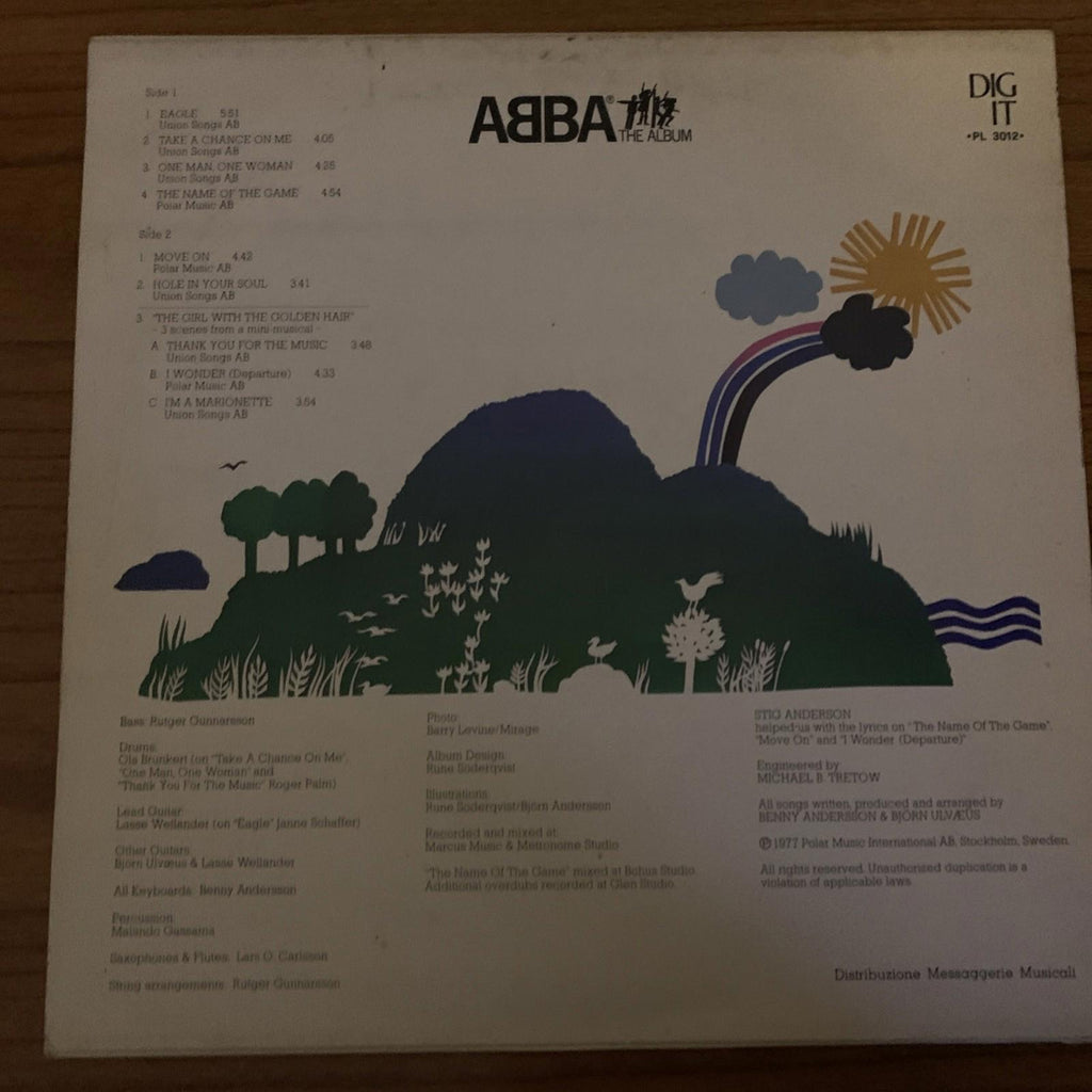 ABBA - THE ALBUM - 12" VINYL LP RECORD DIG IT PL3012 VARIANT G+ Original