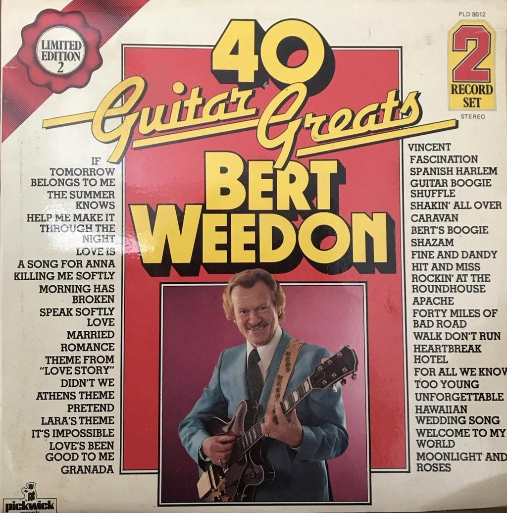 40 Guitar Greats by Bert Weedon from Pickwick Records PLD 8012 Double LP Vinyl