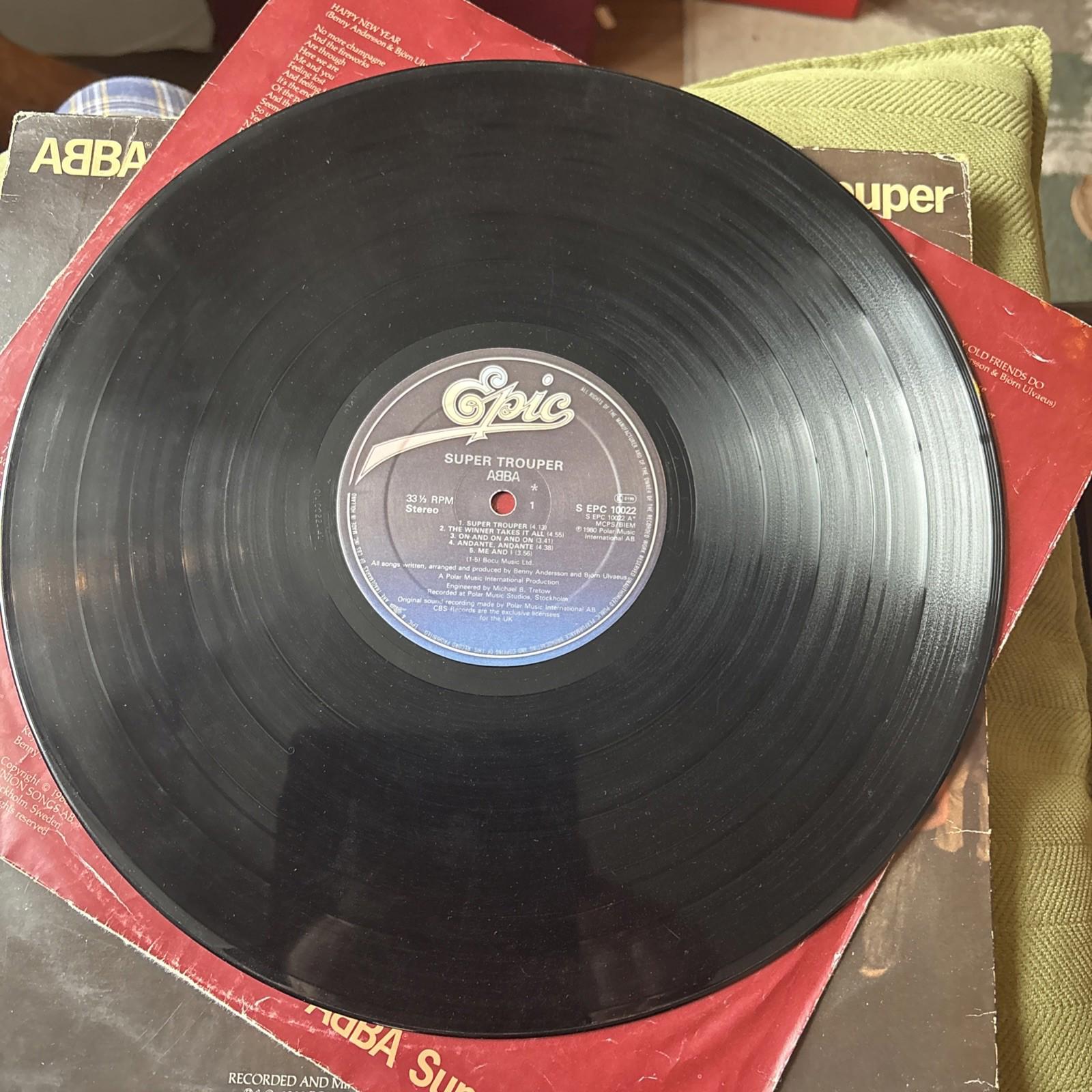 ABBA Classic Pop Super Trouper Vinyl LP Album A1 B1 First Press Epic S EPC 10022