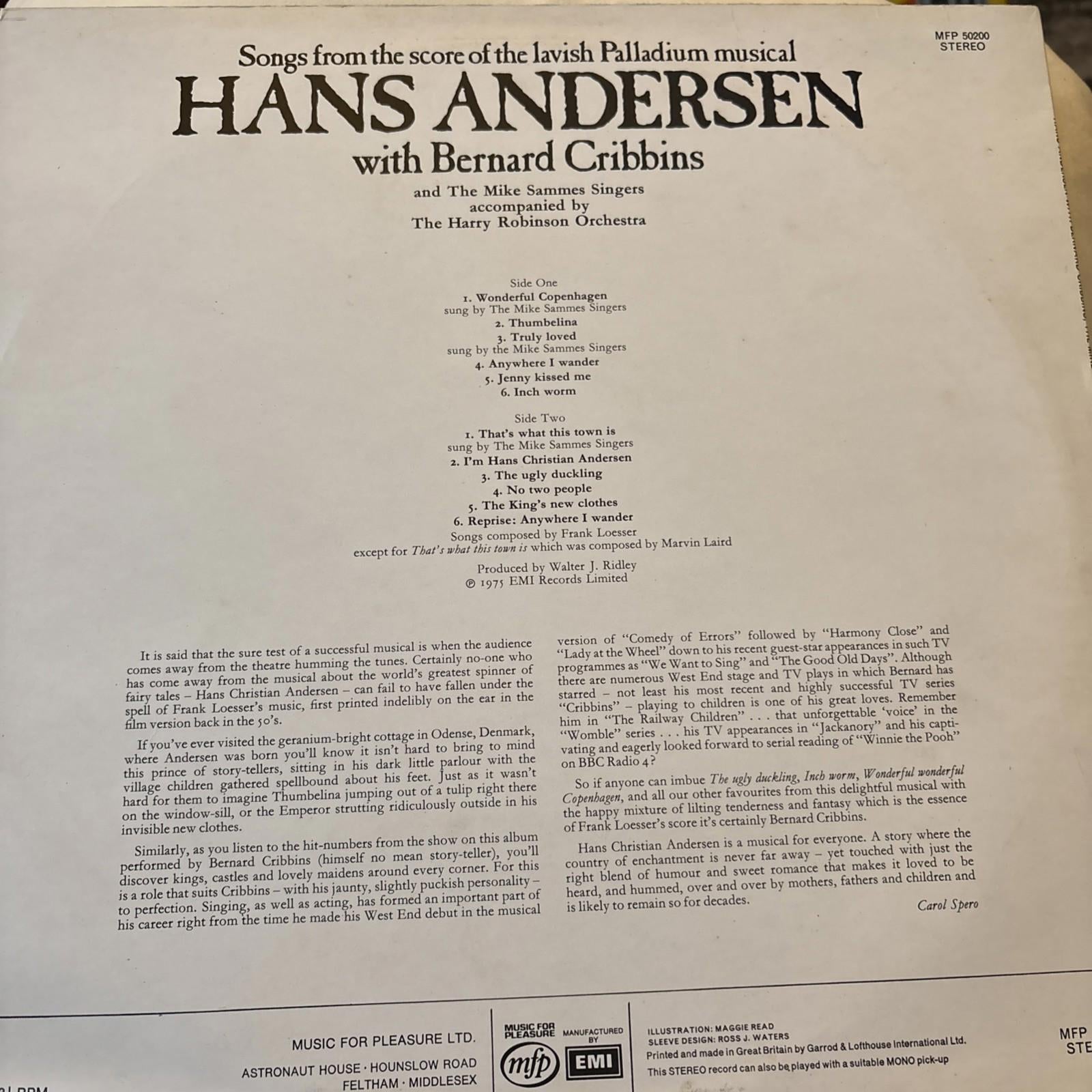 Bernard Cribbins - Songs From The Score Of The Lavish Palladium Musical Hans (H)