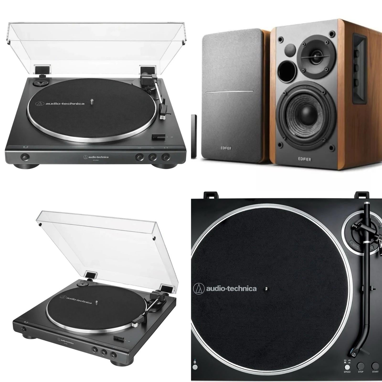 Audio Technica LP60x & Edifier R1280T Turntable & Active Speakers All 1 System
