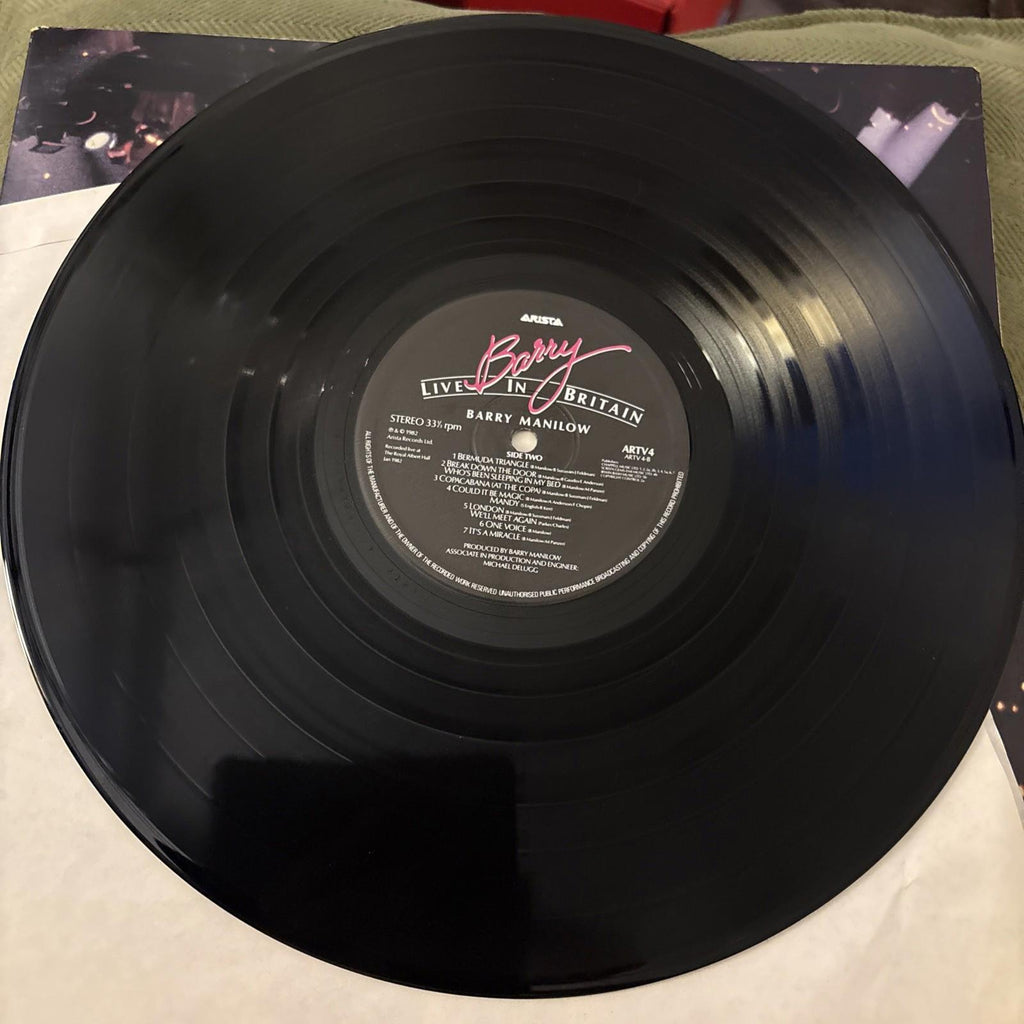 Barry Manilow - Barry Live in Britain - Vinyl LP Record 1982 (ARTV 4)