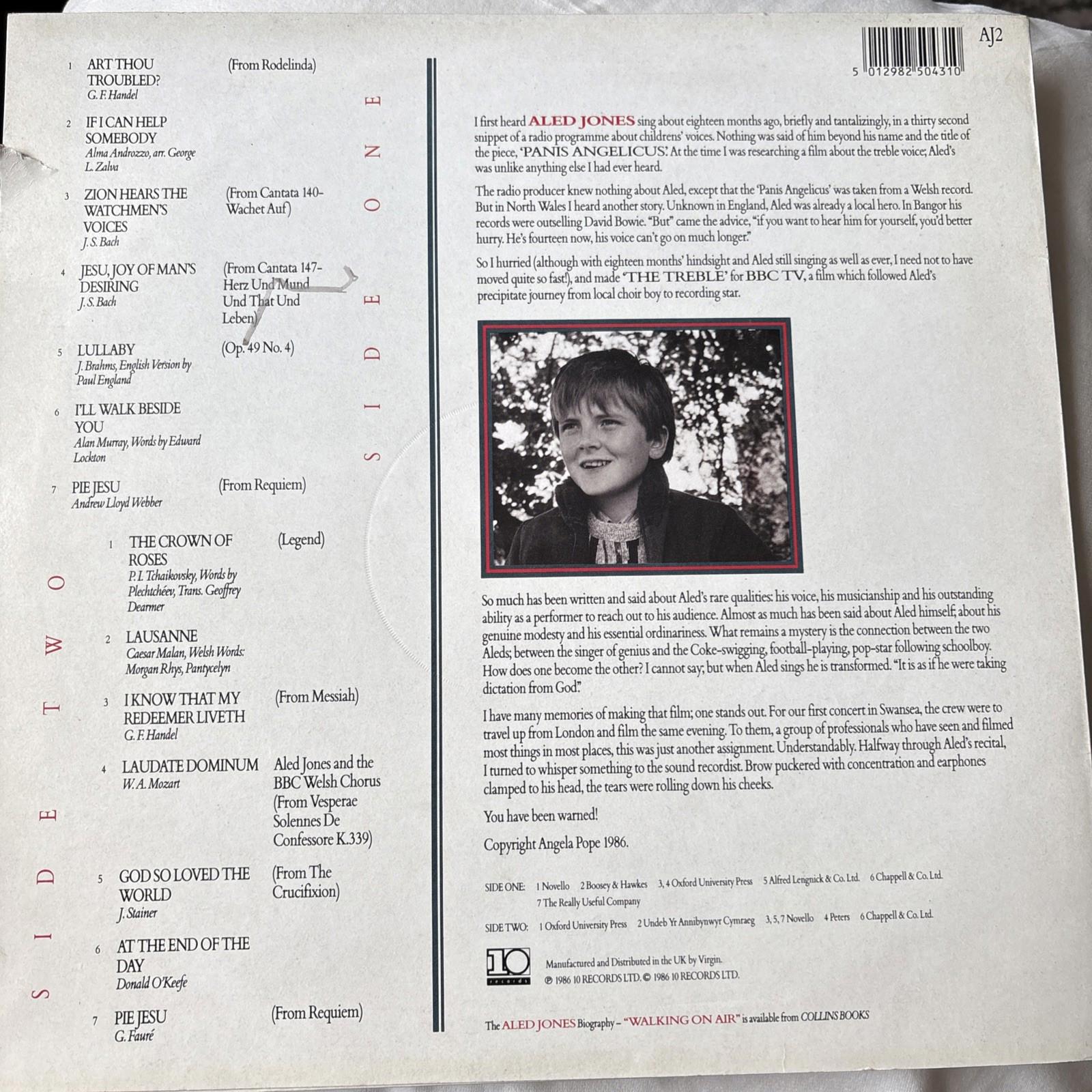 Aled Jones Pie Jesu 12 Vinyl LP Album Record UK