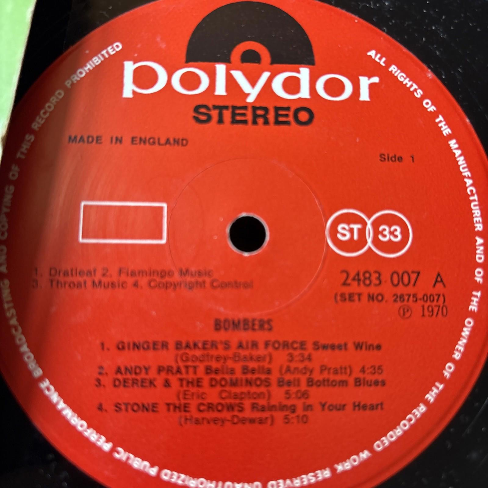 BOMBERS (1971 2 x LP Blues Rock Comp) Taste, Eric Clapton, John Mayall etc  1ST