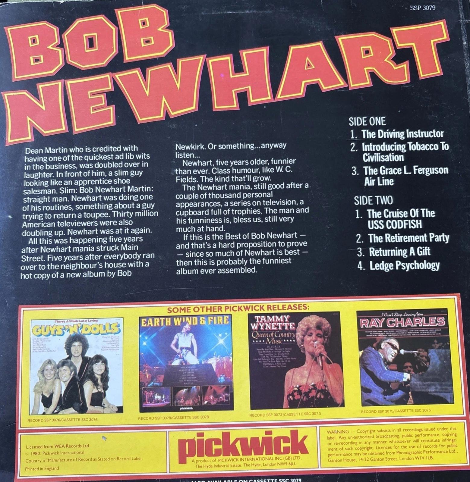 Bob Newhart - The Greatest Comedy Album Of All Time Lp vinyl Record excellent