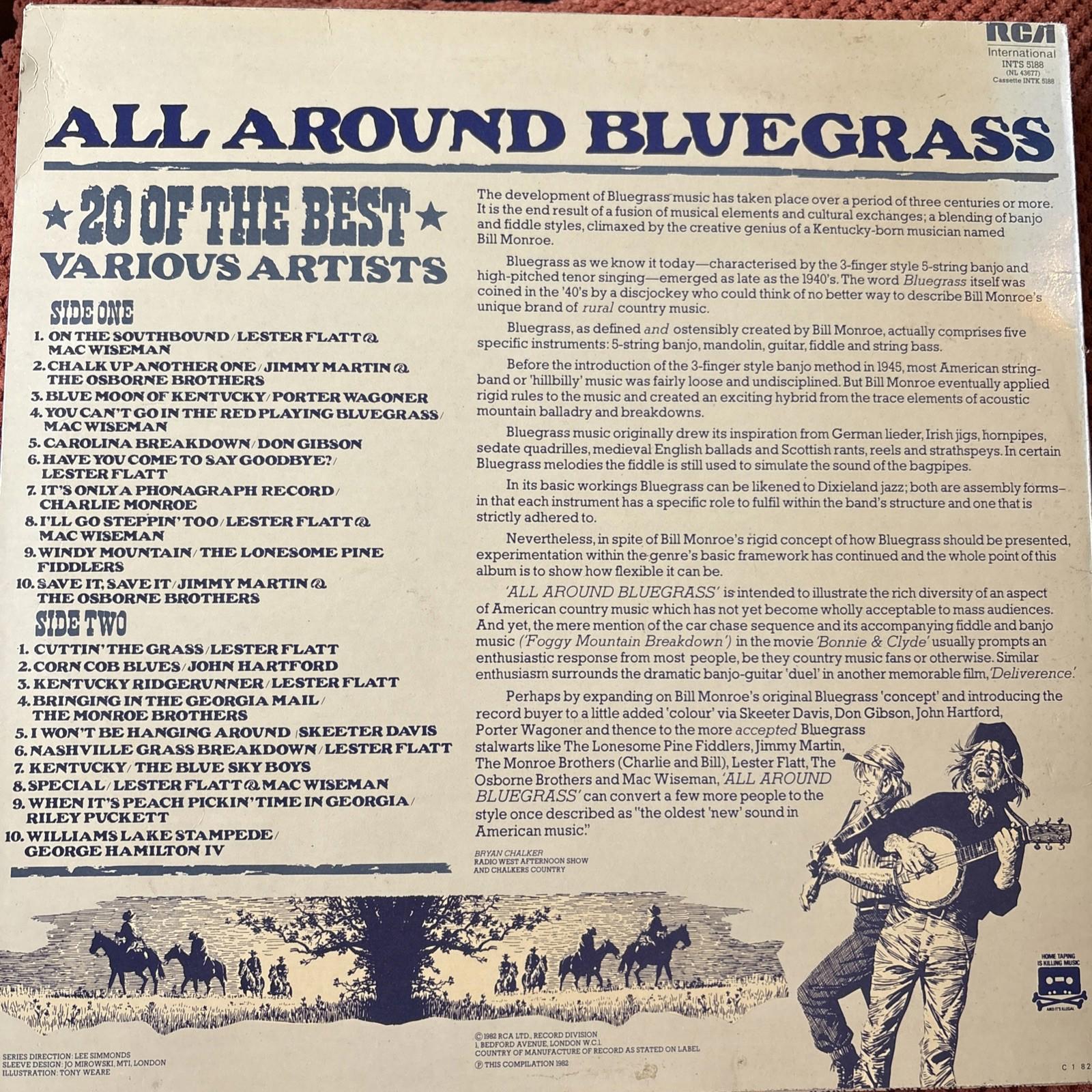 Bluegrass Compilation LP “All Around Bluegrass” INTS5188 1982 Album Record