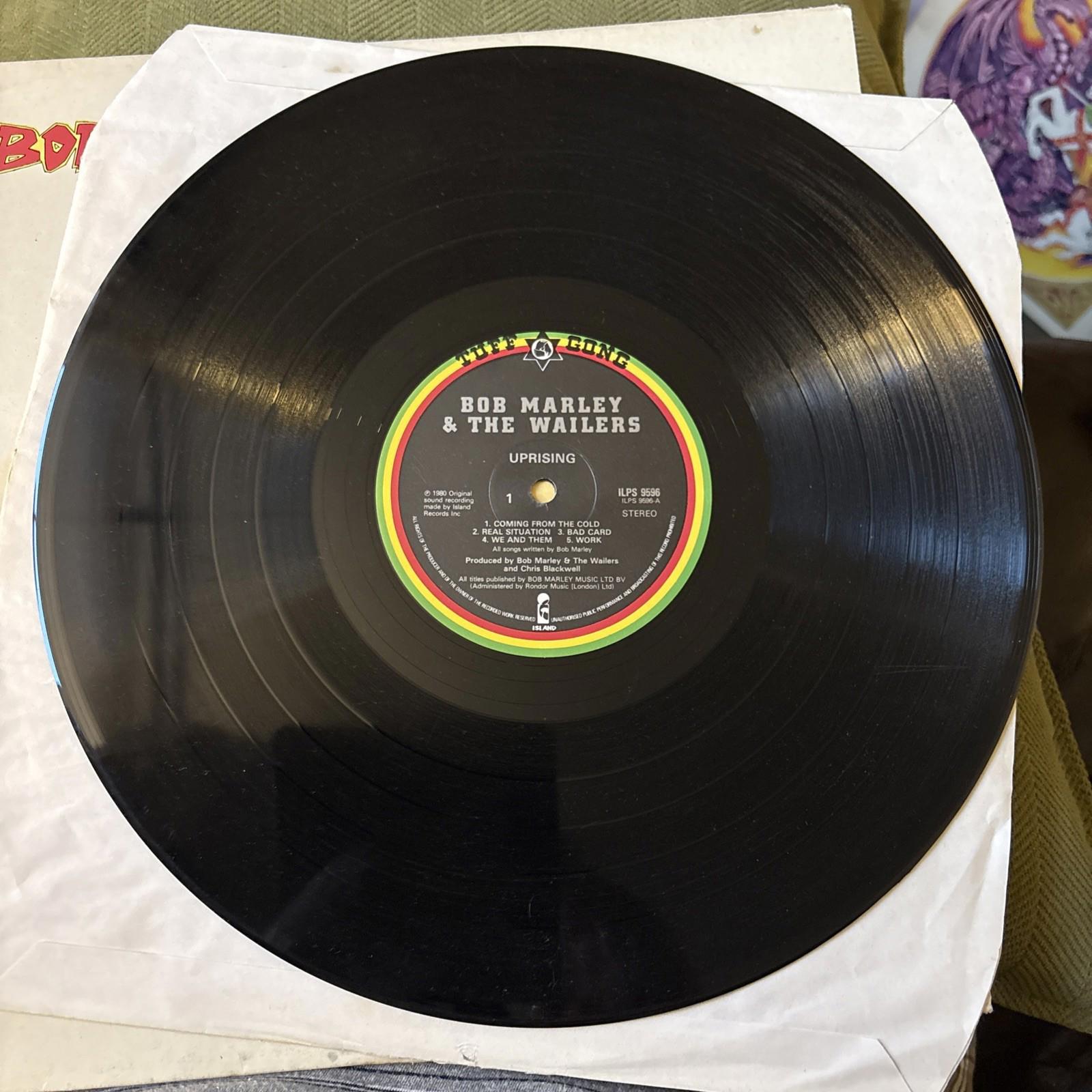 Bob Marley & The Wailers Uprising LP Album 1980 First Press A1-u B2-u