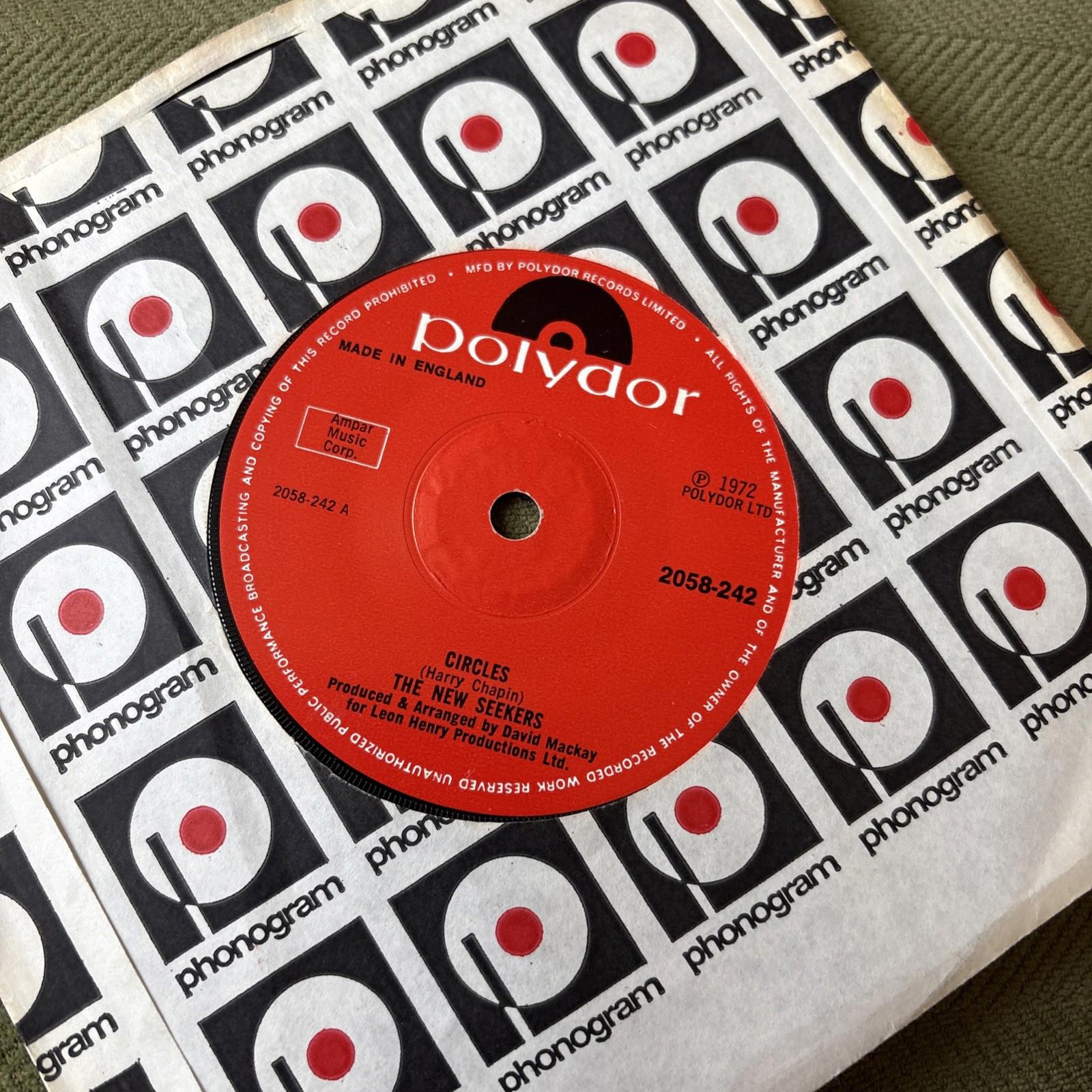 New Seekers, Circles/ Mystic Queen, 7’ Vinyl Single Polydor Records, 1972