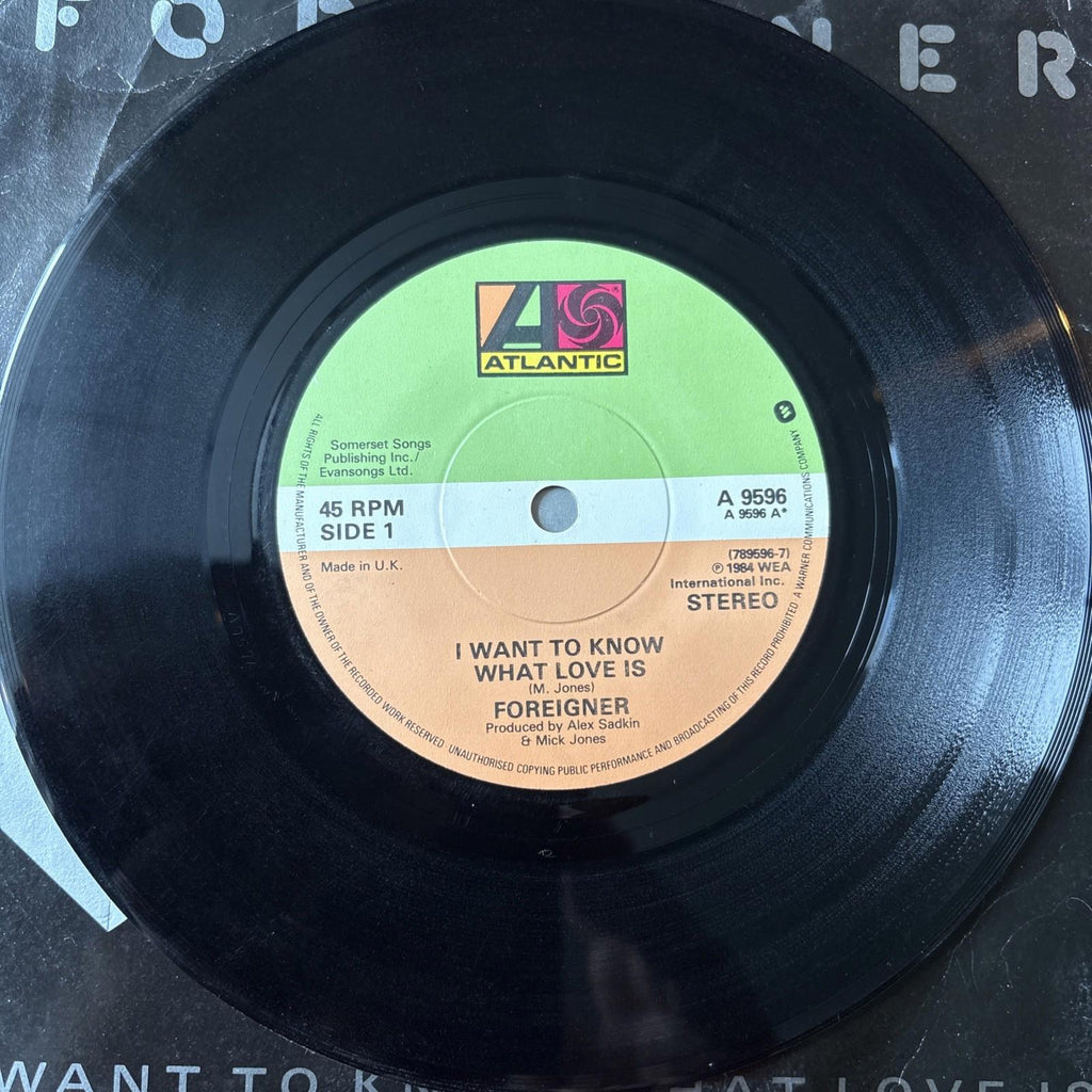 Foreigner 'I Want to Know What Love Is' 7" Vinyl Single 1984 Atlantic