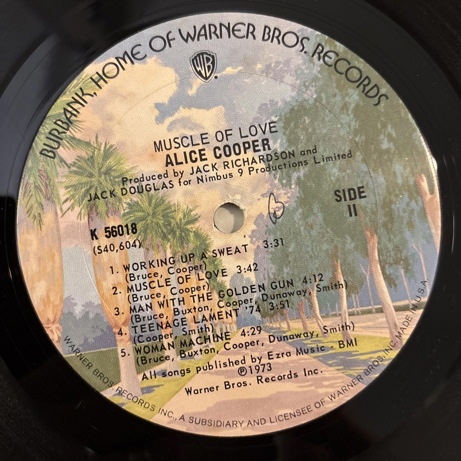 Alice Cooper Muscle Of Love Vinyl LP. K56018. 1973 No Outer Sleeve  1A 1B 1st