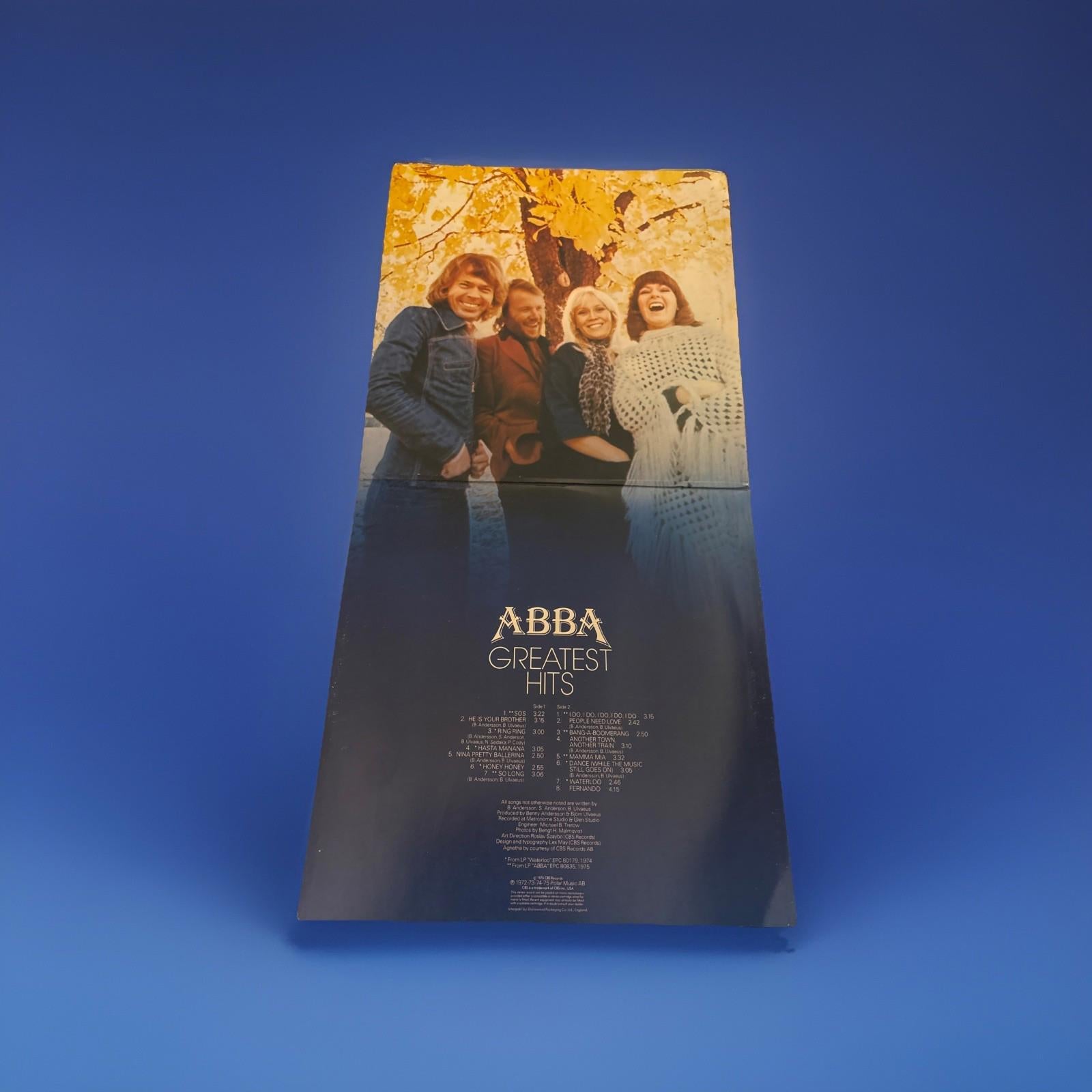 ABBA Greatest Hits Vinyl Album Epic Record Yellow Label Excellent Lp