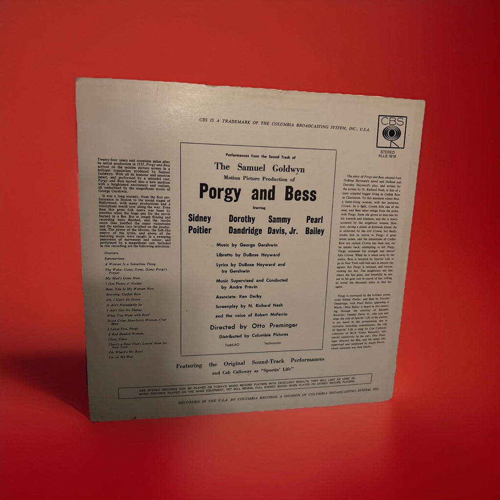 Porgy and Bess Original Motion Picture Soundtrack Vinyl Record album Lp exc