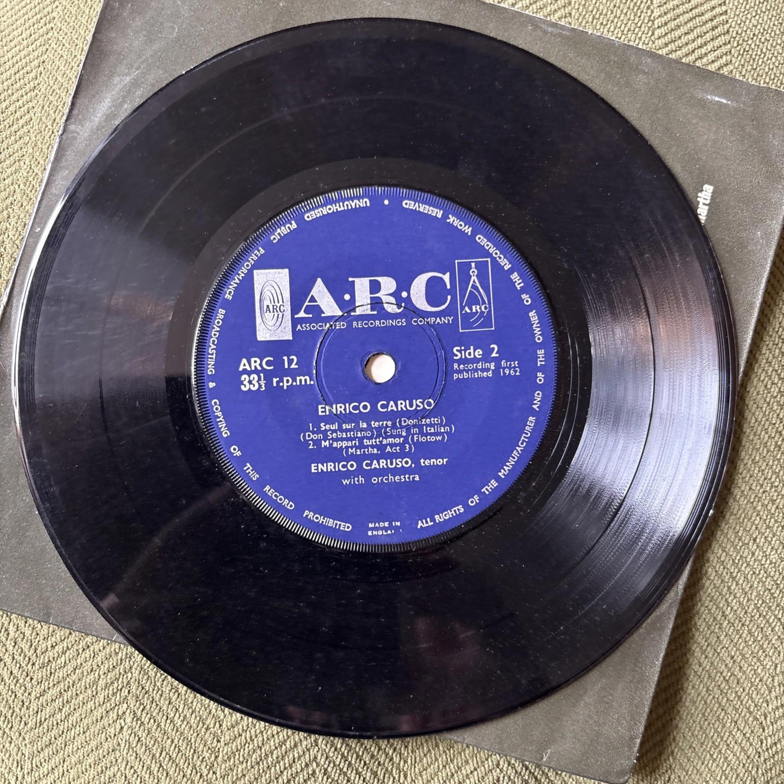 Enrico Caruso - The Art Of Enrico Caruso (7")