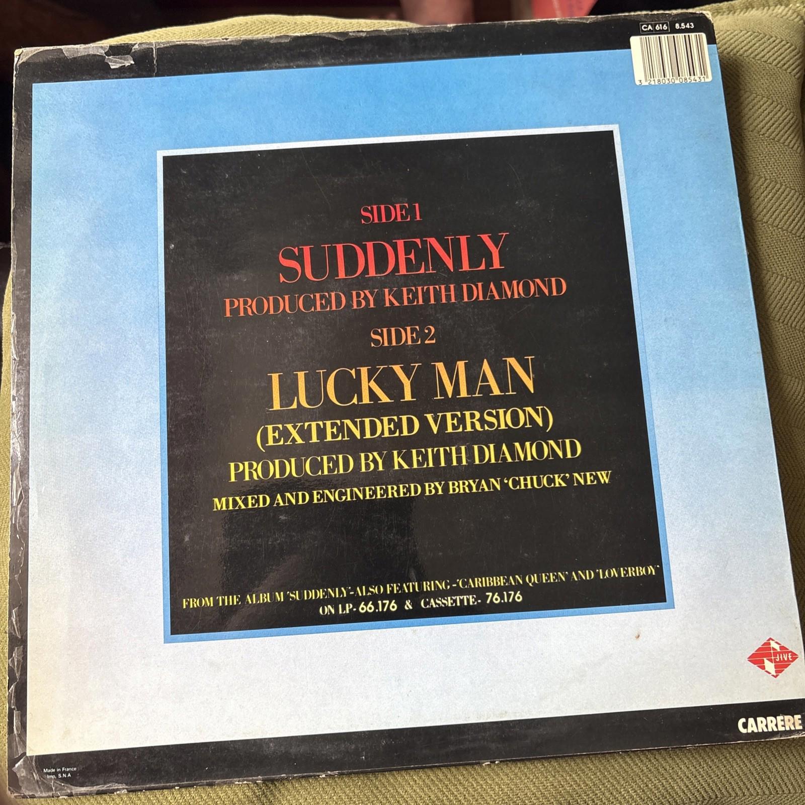 Billy Ocean Suddenly 12” Single Vinyl Extended Lucky Man CA616