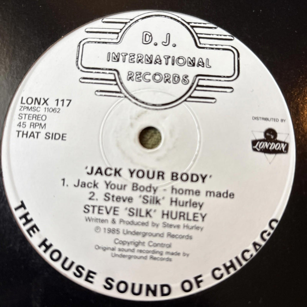 12inch Steve Silk Hurley extended single Jack Your Body London excellent