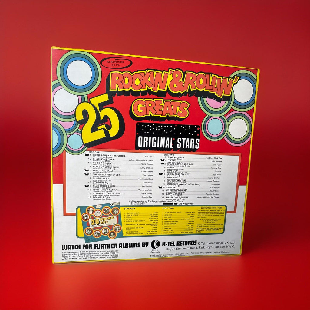 Excellent Compilation 25 Rockin' & Rollin' Greats 1972 Vinyl Lp Record Album