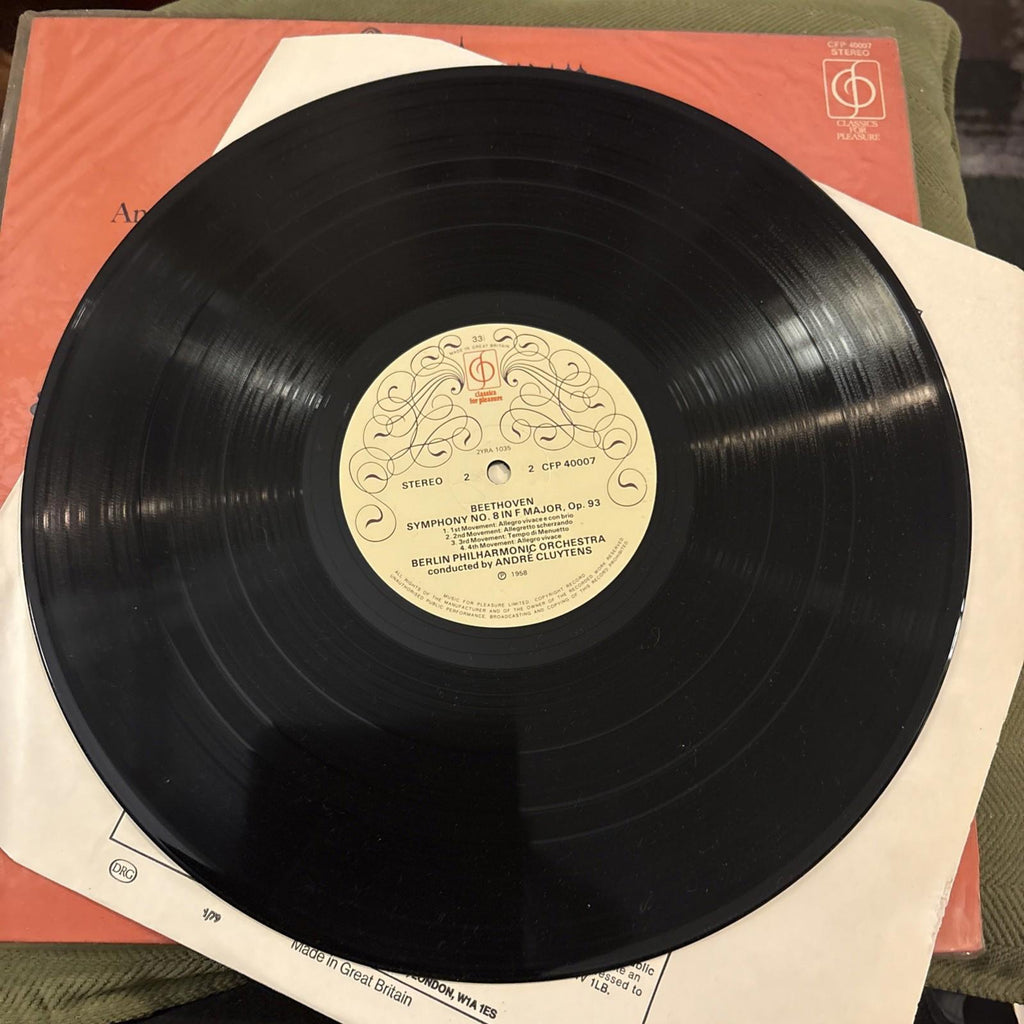 Beethoven symphonies 5 and 8, perf. Berlin Philharmonic Orch -pre-owned vinyl LP